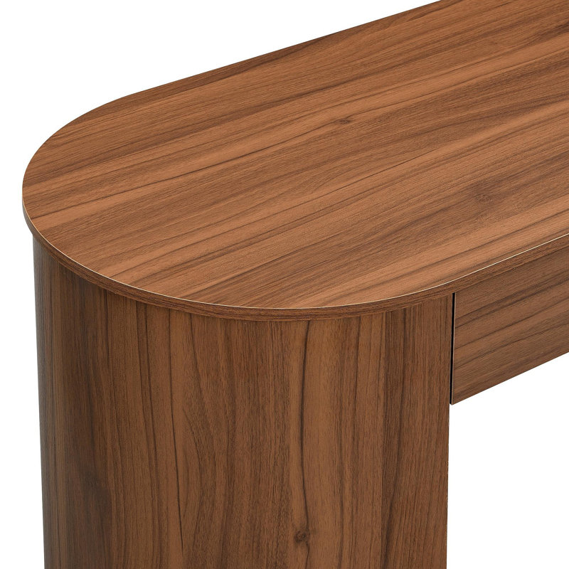 Bureau de rangement avec rangement, noyer foncé, Noyer foncé