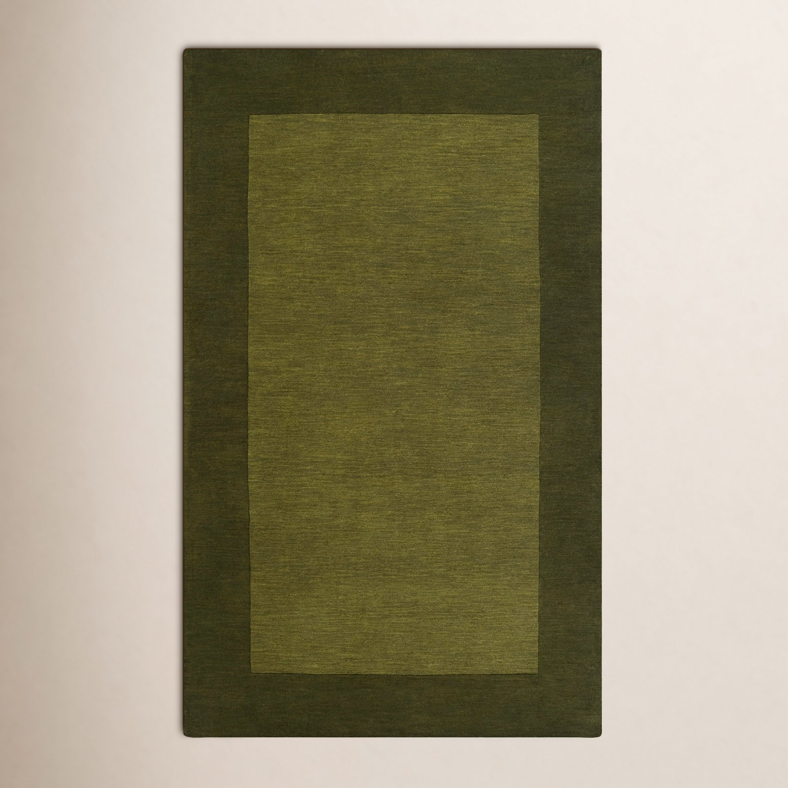 Dolma Hunter Green Hand-Loomed Wool Rug, Rectangle 12' x 15'