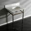 Comptoir de meuble-lavabo Templeton 30 po avec pieds en laiton Kingston (8 po, 3 trous)-29272591