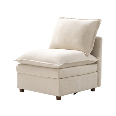 Cashin Modern Oversized Double-Layer Cushion Storage Accent Chair