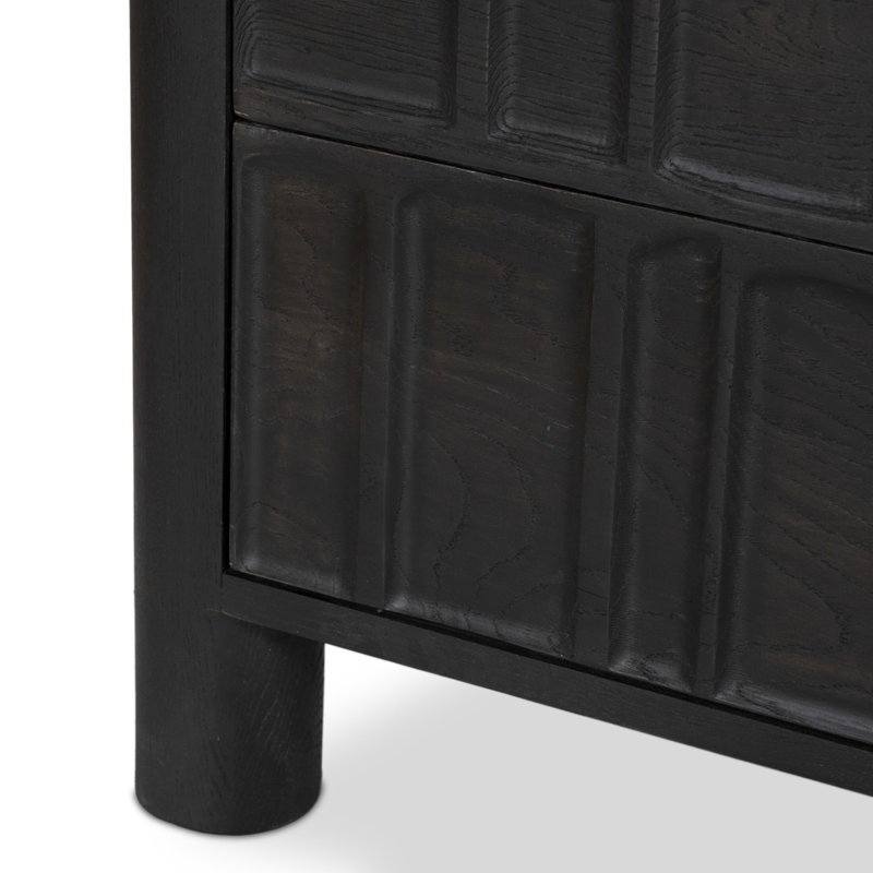Commode 6 tiroirs Jesicah, Noir, noir, noir, noir