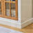 Freestanding Glass Door Pantry, Farmhouse Style Display Carwile with Lattice Windows for Hallways, Living Room, Kitchen & Office-28328932