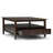 Warm Shaker 36"W Solid Wood Square Coffee Table with Two Drawers and Open Shelf-1134060255