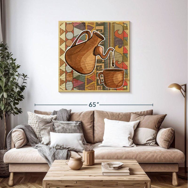 Yarlin Tribal Coffee, 39" H x 39" W