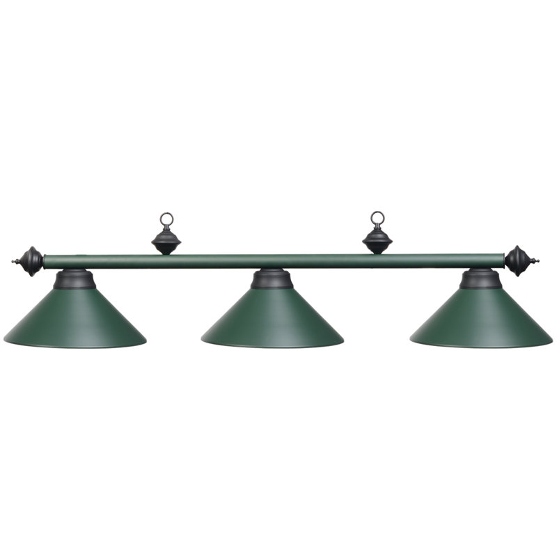 Bowdon 3 - Light Pool Table Linear Pendant, Matte Green