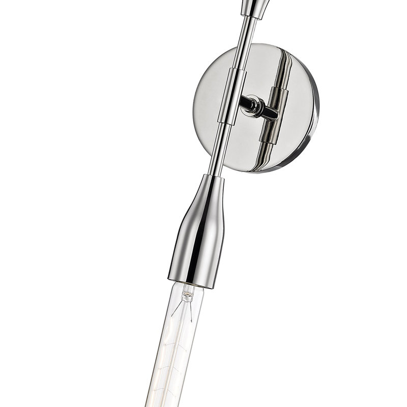 Ronal Armed Sconce, Polished Nickel