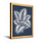 Plantes et fleurs, feuilles de palmier argentées sur fond bleu marine-621365661-621365632-621365663