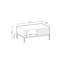Kenly Four Leg Coffee Table with Storage-1801863806-1801863792