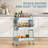 3 Tier Rolling Cart with DIY Hanging Board, Metal Rolling Utility Cart with Wheels Handles Baskets Hooks, Rolling Storage Cart-122550285