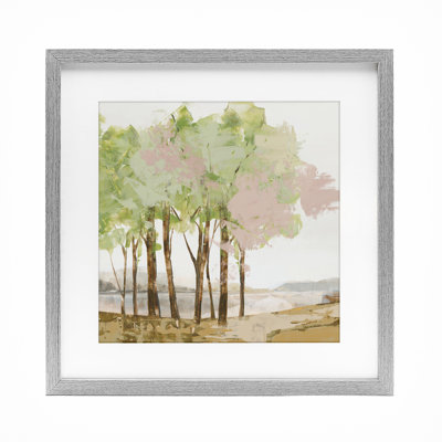 «Spring Awakening Forest», reproduction d'art sous verre encadrée par Ian C.