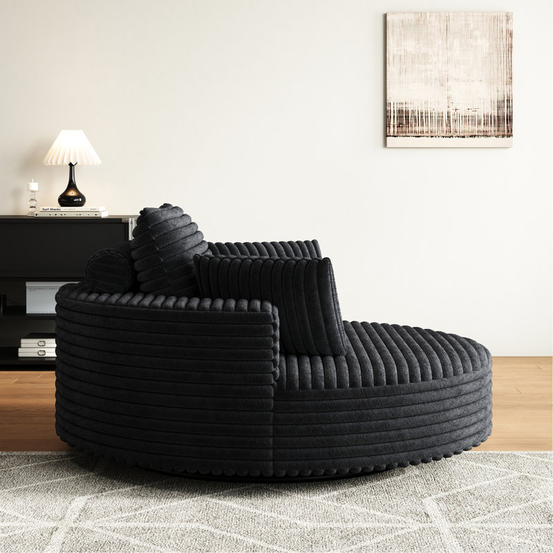 Fauteuil moelleux 55 po 55 po 55 po Chenille en velours côtelé 55 po