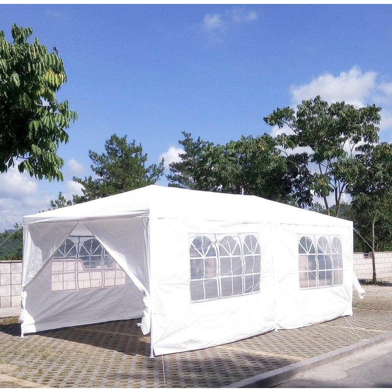 Pavillon de jardin 10 pi x 20 pi avec 6 parois latérales amovibles