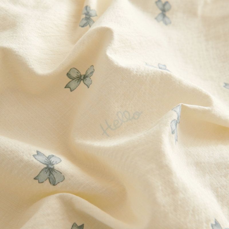 Bow Jacquard Duvet Cover Cartoon Pink Blue Bowknot Pattern Comforter Cover Cotton-like Soft Breathable Cute Coquette Bedding Set