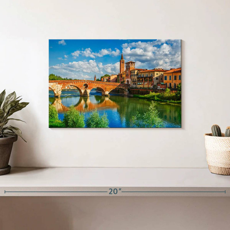 Pont en arche Ponte Pietra, H 8 po x l 12 po