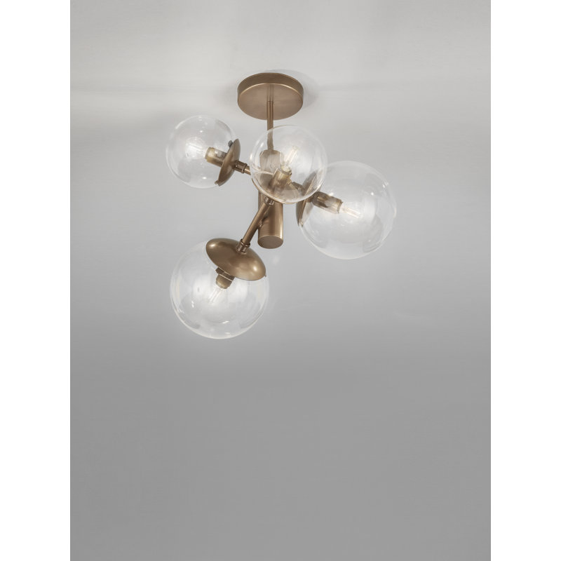 Plafonnier semi-encastré 4 lumières Global C4L, Bronze