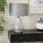 Vazquez Cement Stone Geometric Gray Table Lamp with Drum Shade