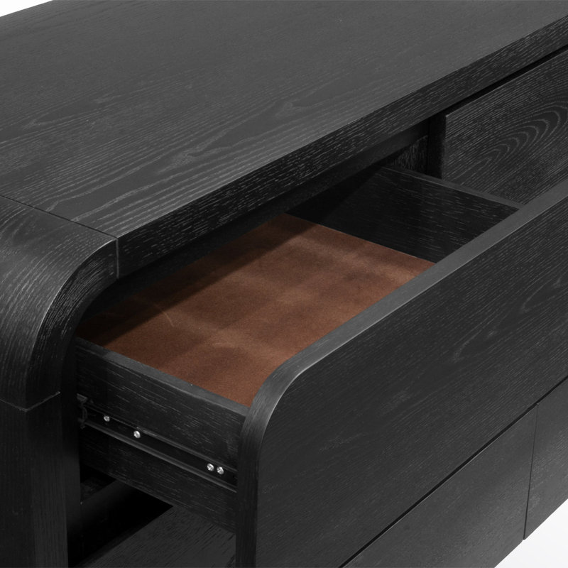 Commode 7 tiroirs Nori, Noir
