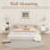 Nightstand With Sliding Door, 2 Pcs Stackable Cubby Storage Organizers