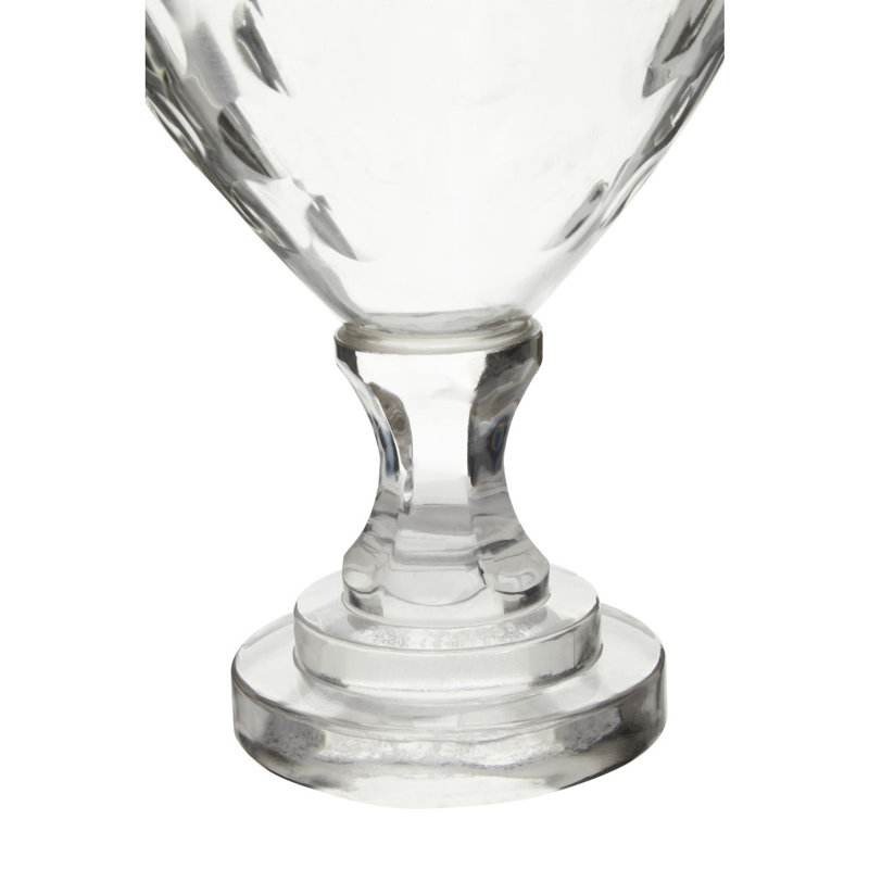 Glass Tabletop Hurricane, 25cm H x 17cm W x 17cm D