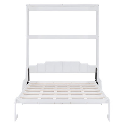 Lit escamotable, lit en bois pour chambre d'amis, maison