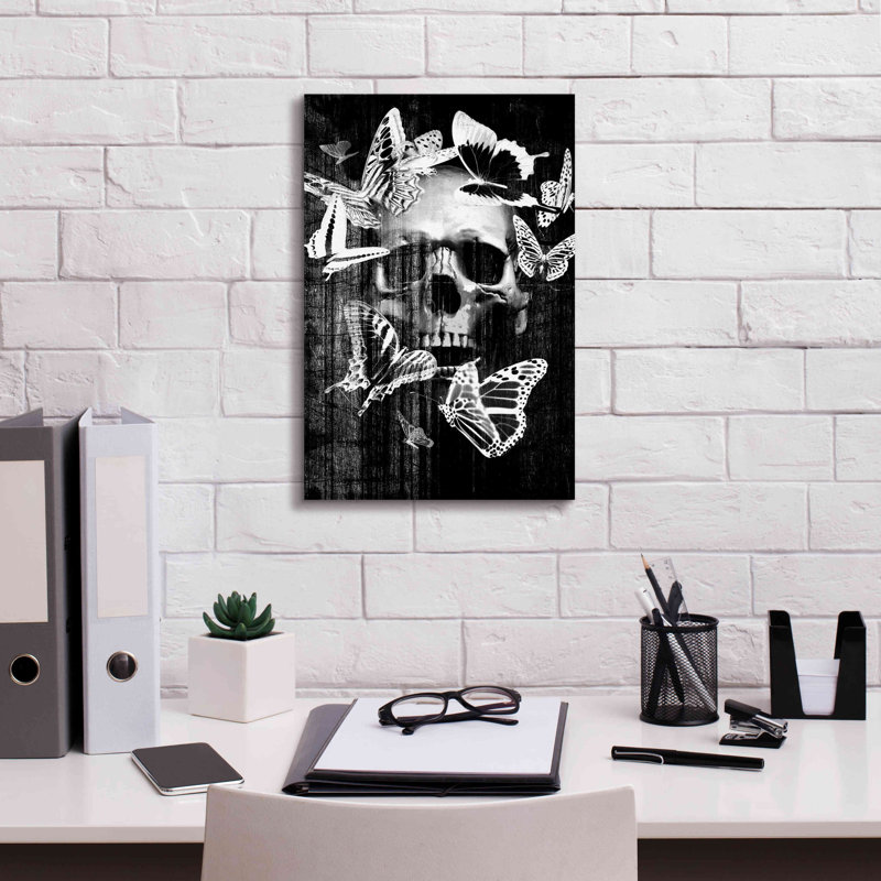" Skull Butterfly Crown " by GraphINC, 18" H x 12" W x 0.75" D