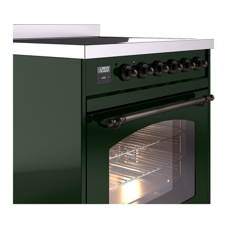 ILVE Nostalgie II 30 in Induction Range, Emerald Green/Bronze