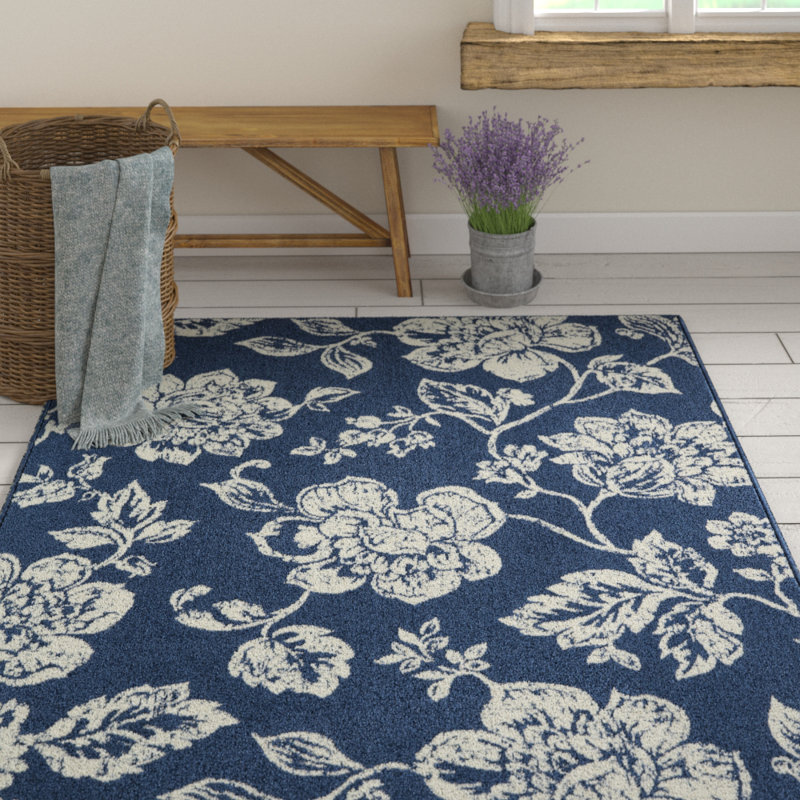 Kofi Floral Indoor / Outdoor Rug, Rectangle 6'7" x 9'6"