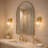 Brass Wall Light with Ribbed Glass Shade