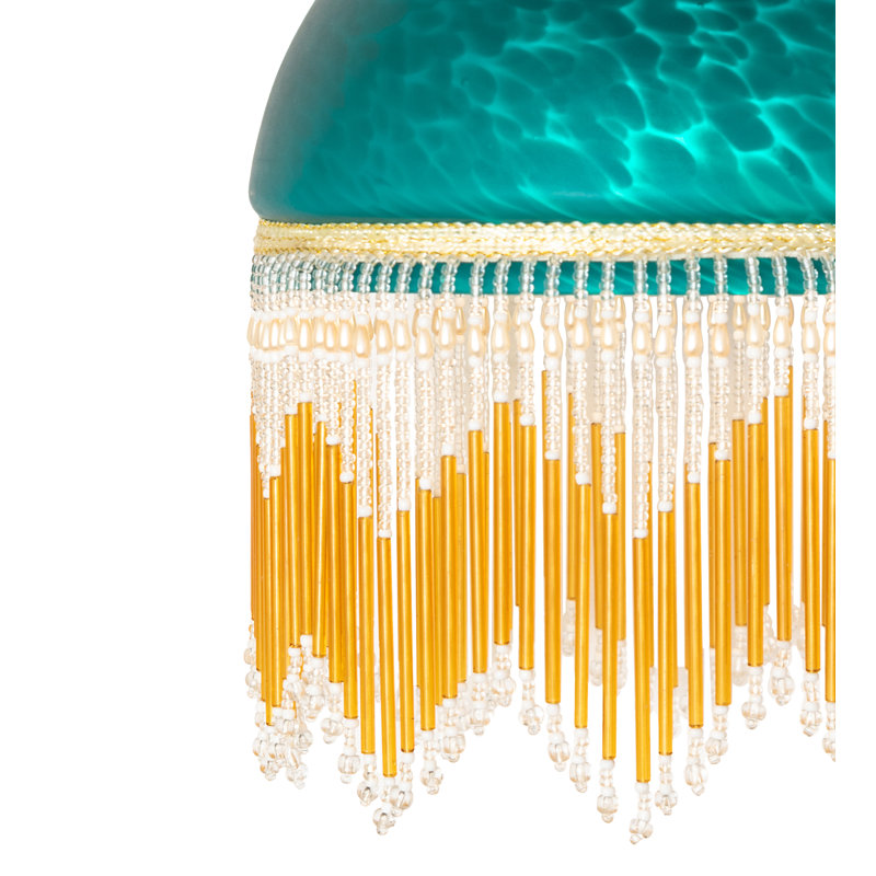 1 - Light Armed Sconce, Blue, 8" H x 8" W x 8" D