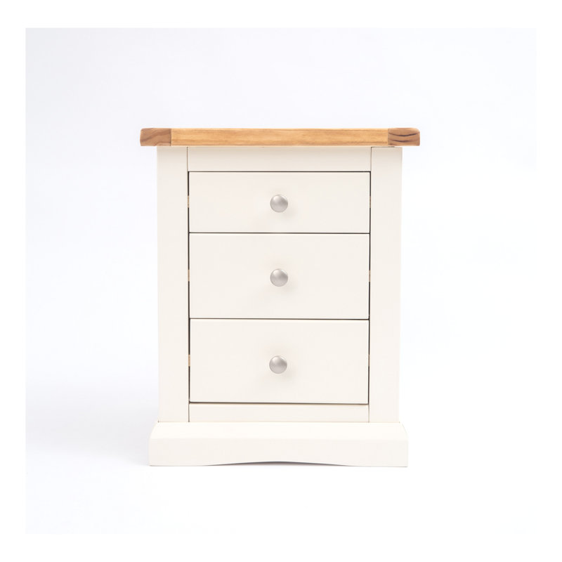 Cisneros 45 cm W Bedside Table, Satin Chrome