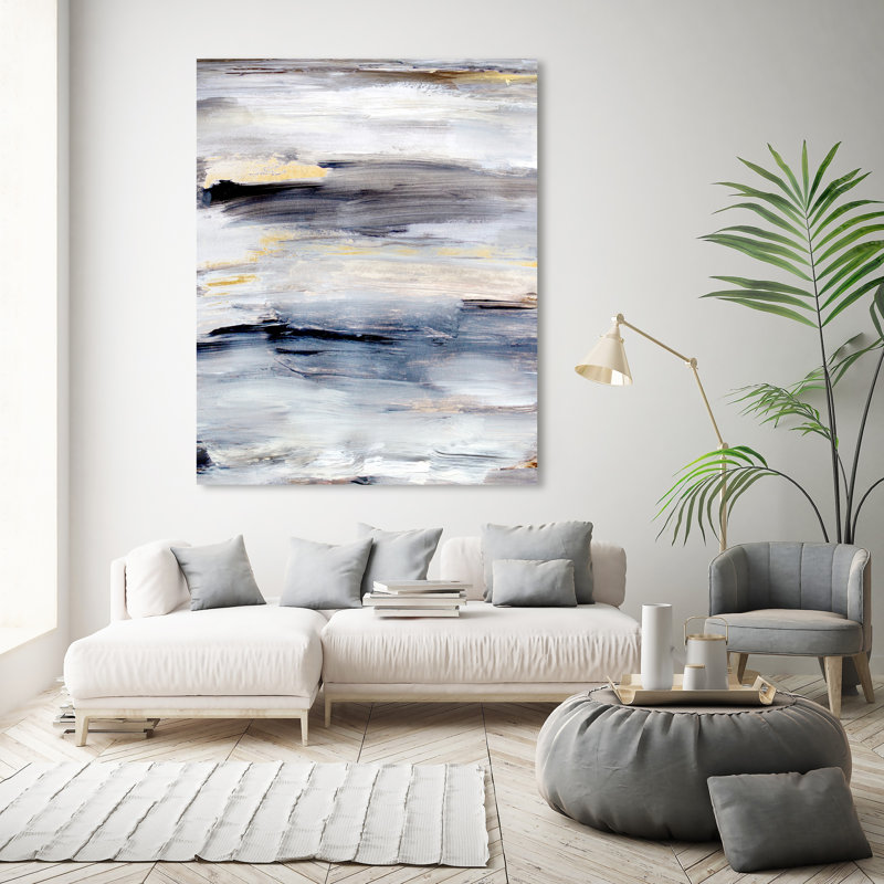 Pacific Waves Painting, Wrapped Canvas, 20" H x 16" W