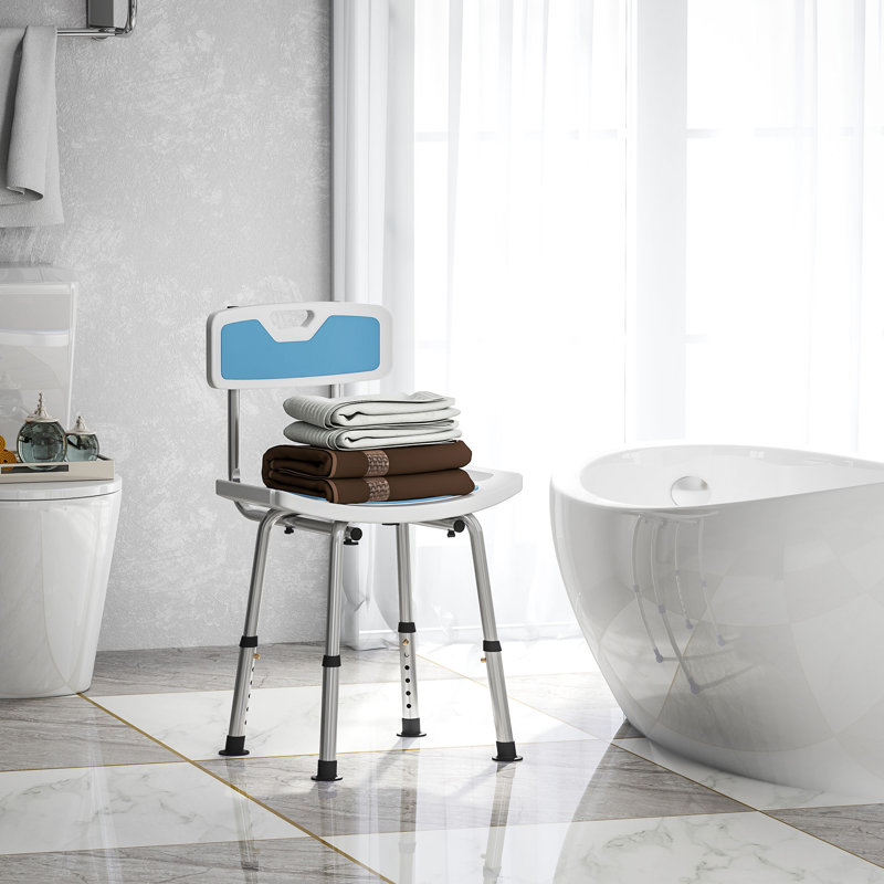 Shower Stool, Light Blue