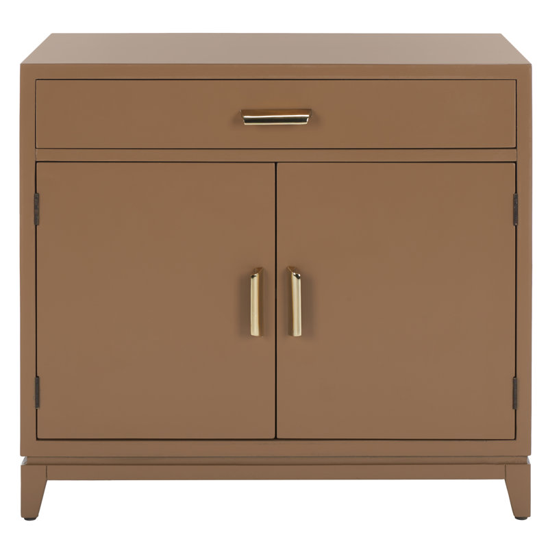 Albanie Solid Wood Accent Cabinet, Taupe