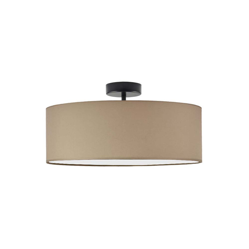Audriona Semi Flush Mount, Brushed Steel, 30cm H x 50cm W x 50cm D, Beige