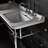 WS Bath Collections Waldorf 21.7'' Glossy White/Chrome Ceramic Rectangular Bathroom Sink with Overflow-15196803