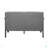 Classic Living Room 1Pc Loveseat Gray Cushion Seat And Back Solid Rubberwood Furniture Transitional Style