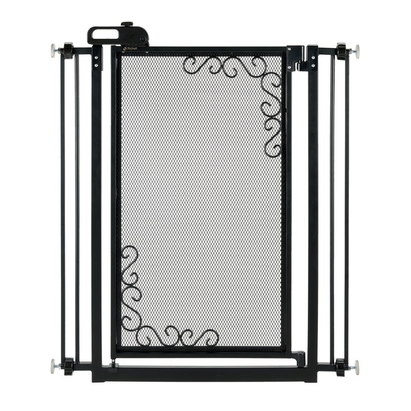 Barrière haute en métal pour animaux, Noir