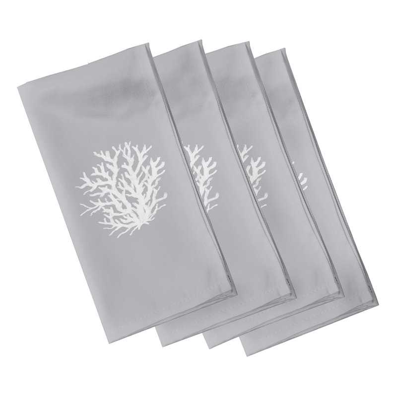 Ensemble de serviettes 4 pièces Tulare, L 18 po x L 18 po, Gris classique