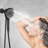 6 Spray Mode High Handheld Shower, Matte Black Design, 60 - Inch Hose, Magnetic Docking Technology For Easy Handling In Bathroom Shower Head, Options, Handheld, Metal Round Shape Even Water Spread