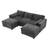 [VIDEO]86.5'' Chenille Modular Sectional Sofa With Storage Pockets-2035604212