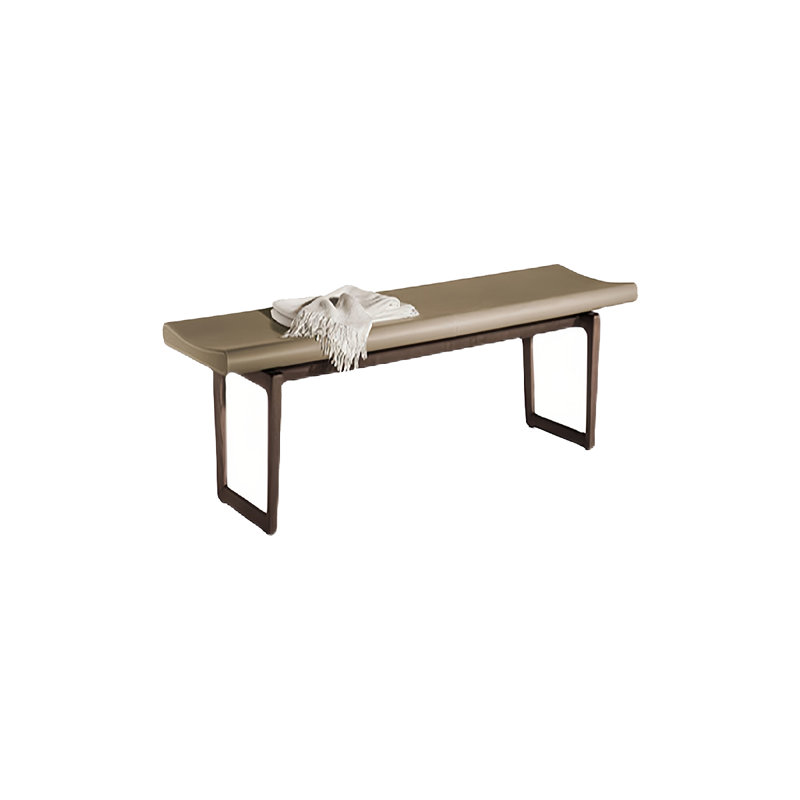Banc de chambre luxueux en noyer noir minimaliste, H 15,74 po x l 47,24 po x P 17,71 po