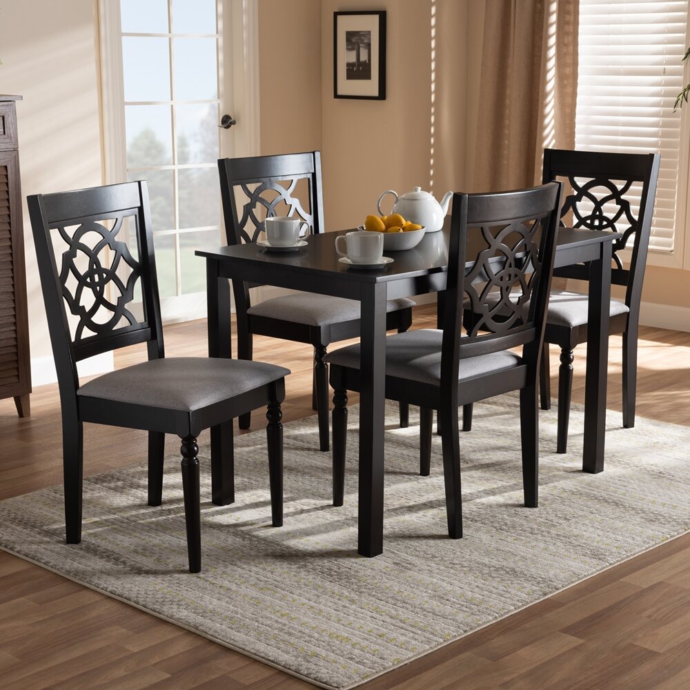 Charlton Home® Heinrich 4 - Person Solid Wood Dining Set & Reviews ...