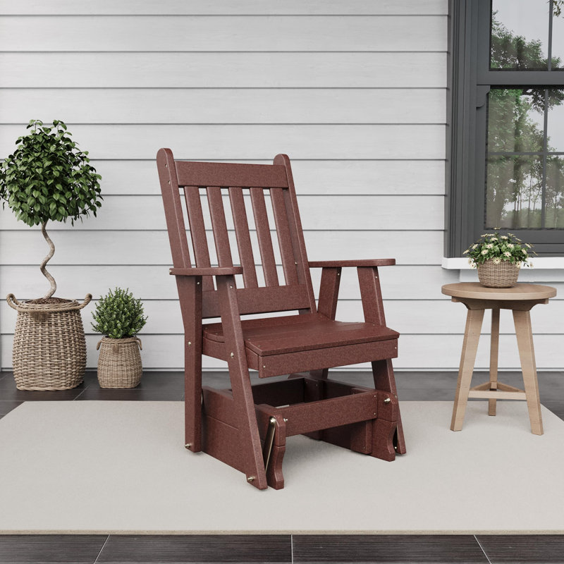 Fauteuil oscillant en plastique recyclé Weber, Cèdre