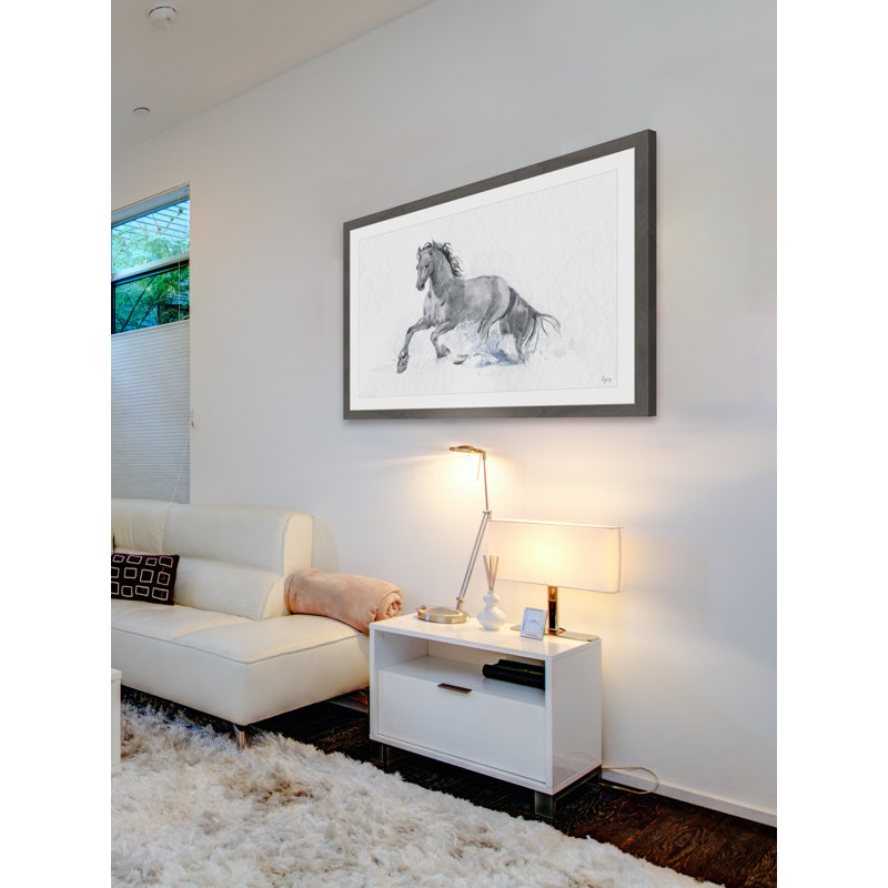 « el caballo », reproduction d’art encadrée, H 12 po x l 18 po x P 1,5 po