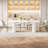 78.97" Modern Rectangle Cream White Dining Table Set with 4 Chairs for Kitchen, Bar, Living Room-1663940018-1663806311