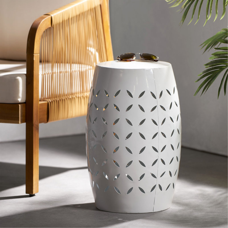 12" Accent Side Table, Cylindrical Design End Table For Living Room, Family Room, Or Entryway, Industrial Style,Coffee Side Tables For Indoor Outdoor