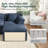 112" Modular U-Shape Cloud Sofa with Deep Seating, Corduroy Couch, No Assembly Required, Blue-2057825702