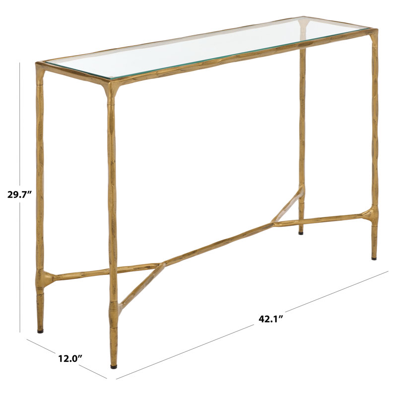 Isabellina Console Table, Brass