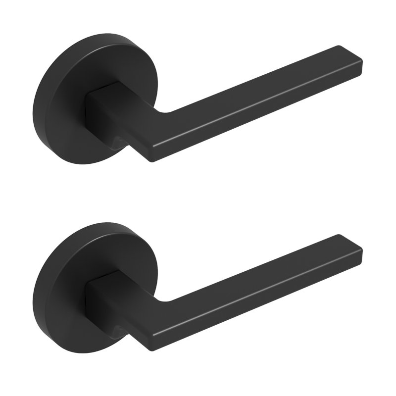  Levier de porte simple Dune à conception dissimulée moderne (pour placard, garde-manger ou couloir) - style minimaliste élégant en noir mat