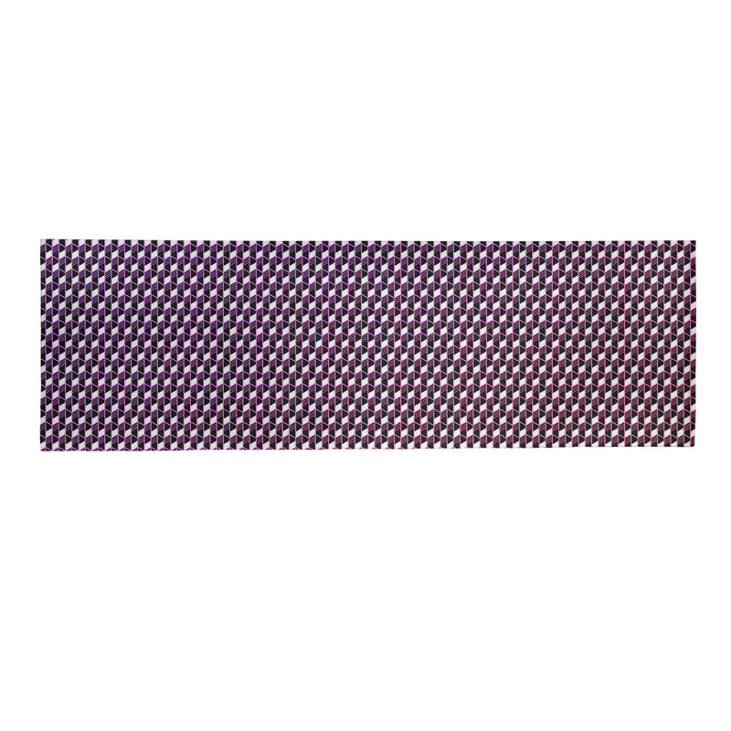 Tapis de zone rouge/noir géométrique dégradé, Tapis de couloir 2 pi 6 po x 8 pi